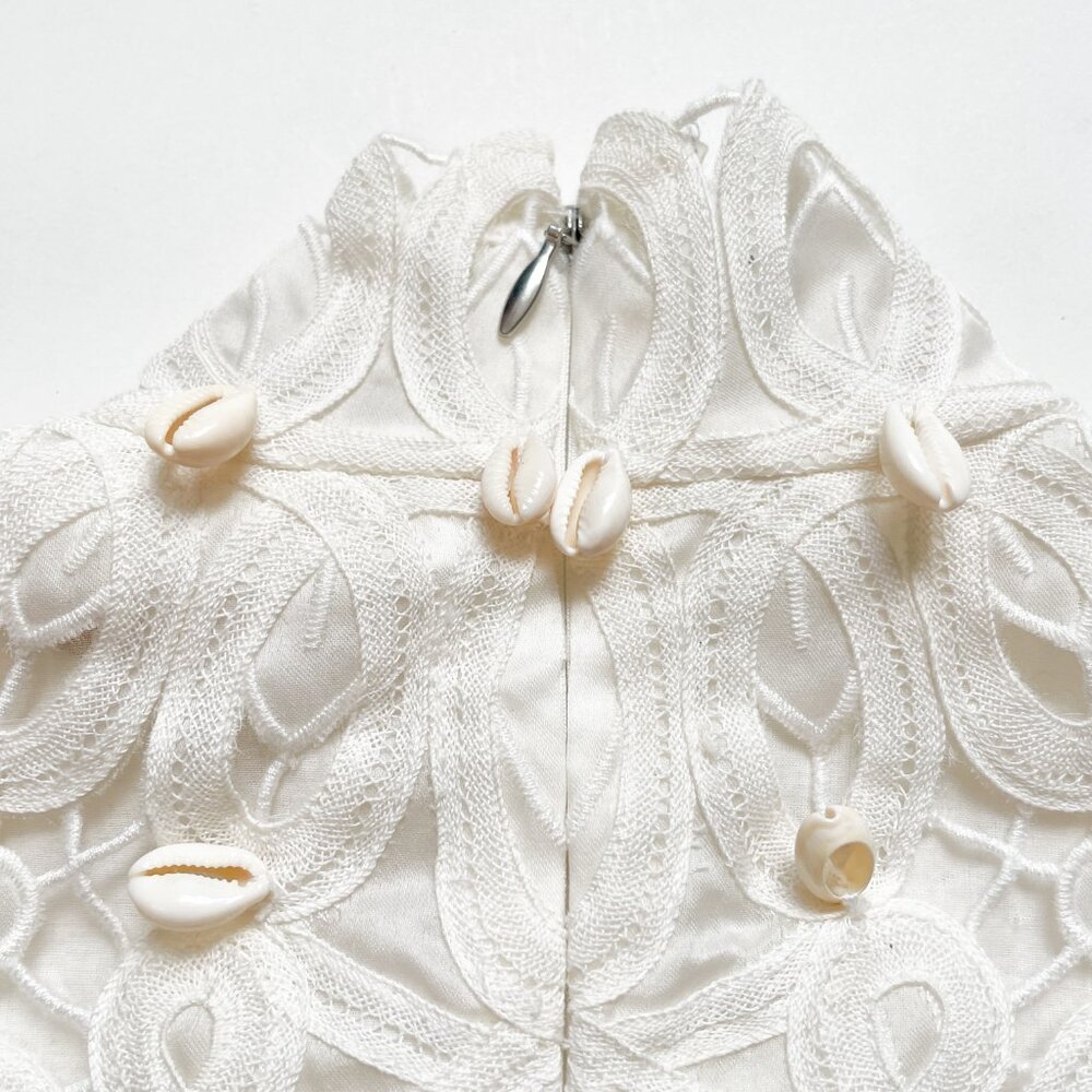 Zimmermann Wavelength Fringed Bodice Top Ivory Size AU 0 US 4 NEW NWT - Picture 6 of 16